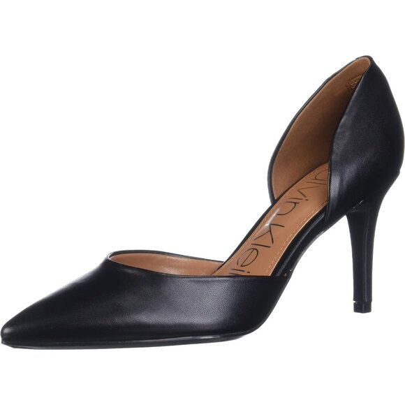 Calvin Klein Women's Gloria Pump Closed Toe Low Heel Black - Picture 1 of 8